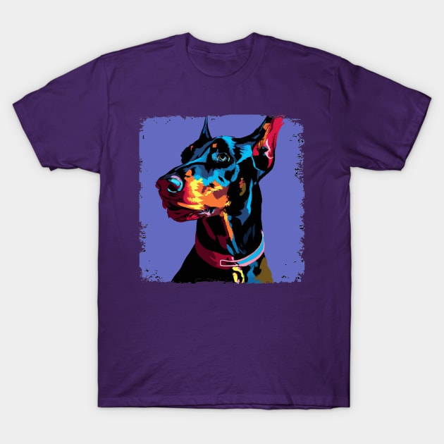 Doberman Pinscher Pop Art - Dog Lover Gifts T-Shirt by PawPopArt